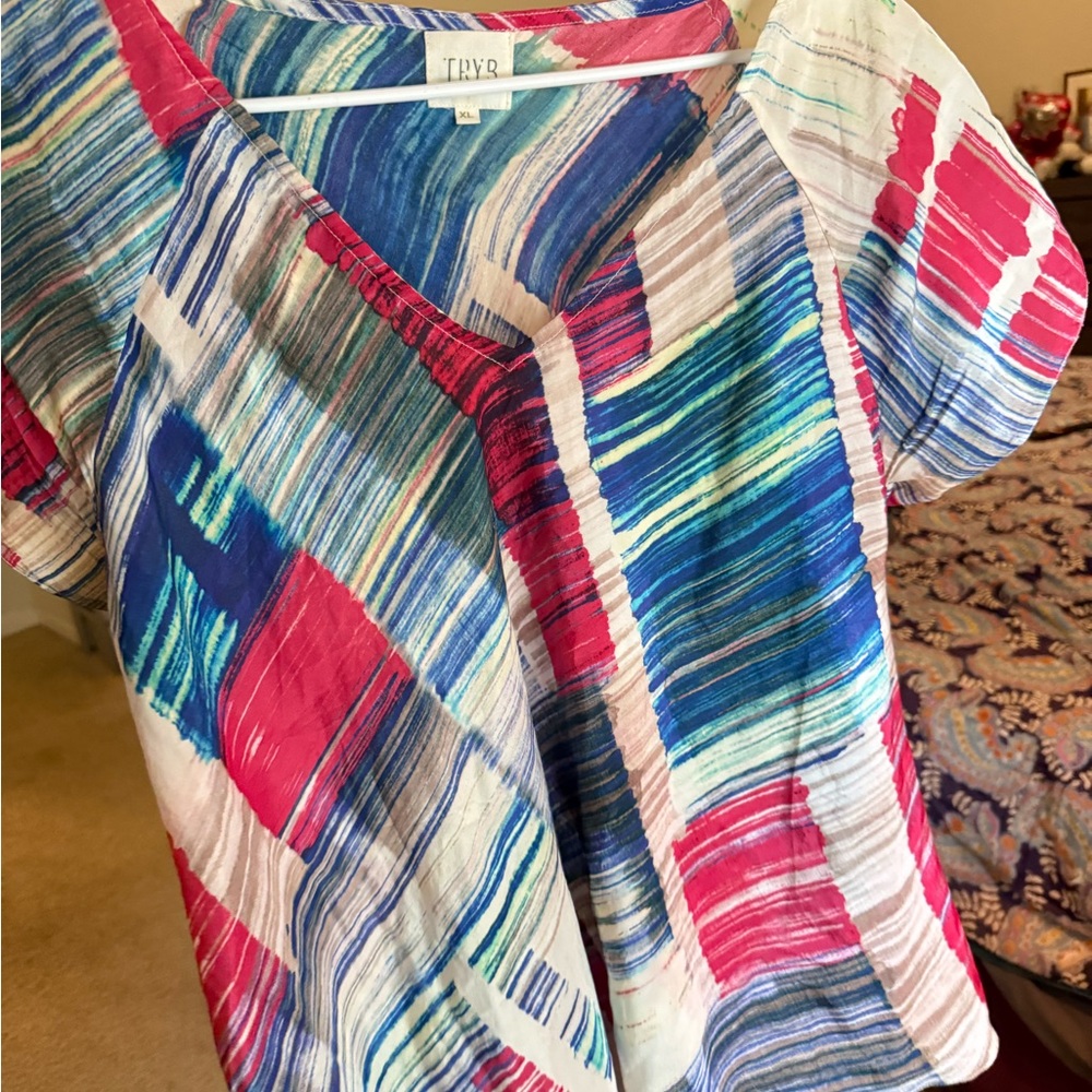 Vibrant Multicolor Women's Blouse by Trixxi